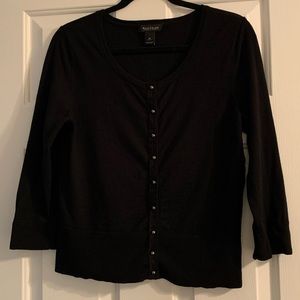 WHBM black cardigan sweater